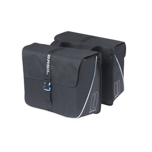 Forte - doppelte Fahrradtasche - schwarz