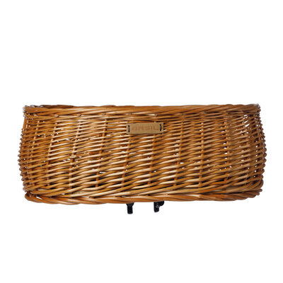 Basil Pluto - dog bicycle basket - front - brown