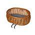 Basil Pluto - dog bicycle basket - front - brown