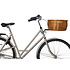 Basil Pluto - dog bicycle basket - front - brown