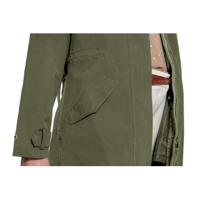 Basil Mosse fietsregentrenchcoat - dames - grun