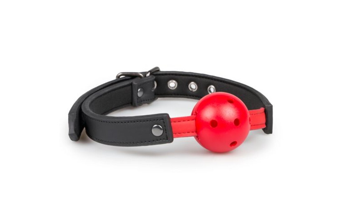 Ball gag met bal van PVC - rood
