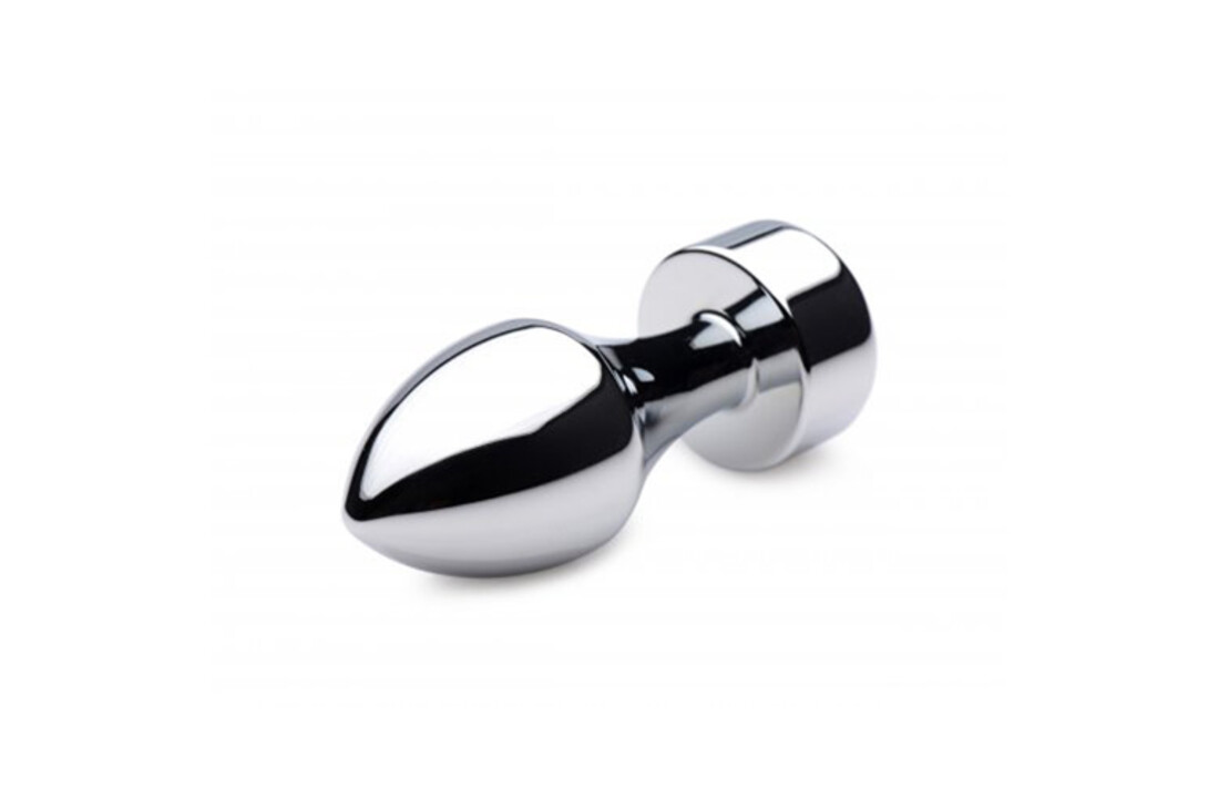 Aluminum Buttplug Met Roze Kristal - Klein