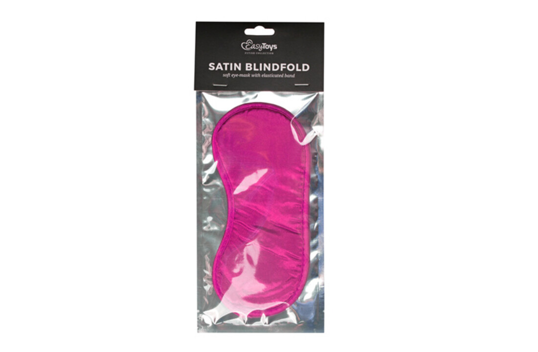 Roze satijnen oogmasker