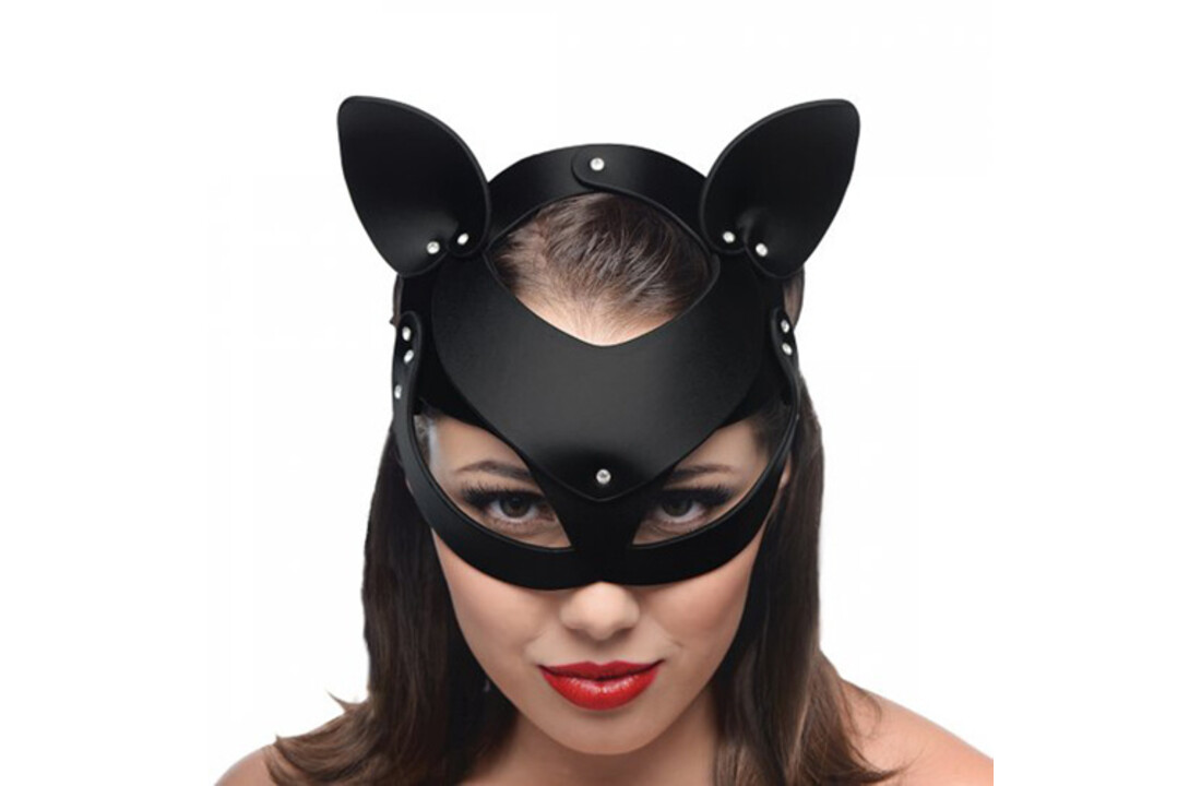 Bad Kitten - Zwart Leren Masker