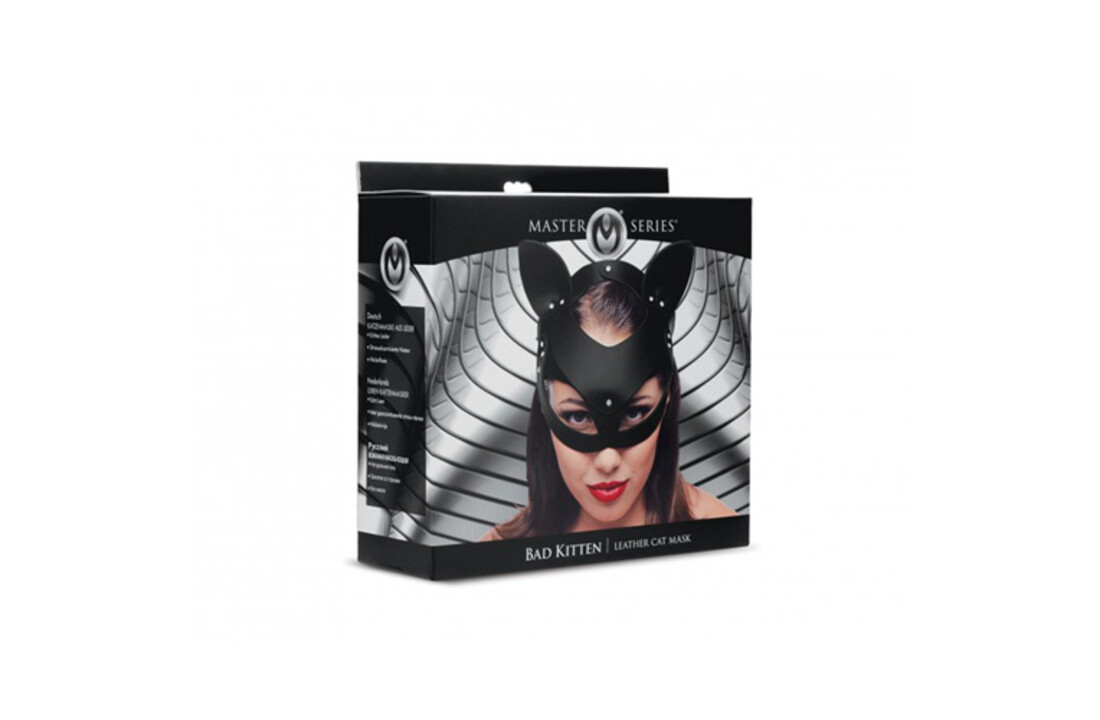 Bad Kitten - Zwart Leren Masker