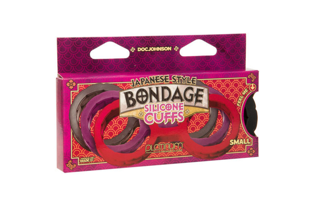 Japanese Bondage Siliconen Handboeien - Zwart