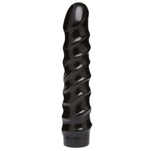 Vac-U-Lock Voorbinddildo - Zwart - 20 cm