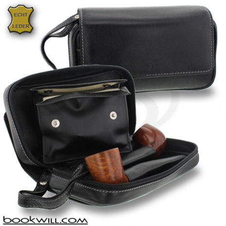 Bookwill Pipe case - Silver look - 2 pipes - 18.5 cm Bookwill Pipe case - Silver look - 2 pipes - 18.5 cm