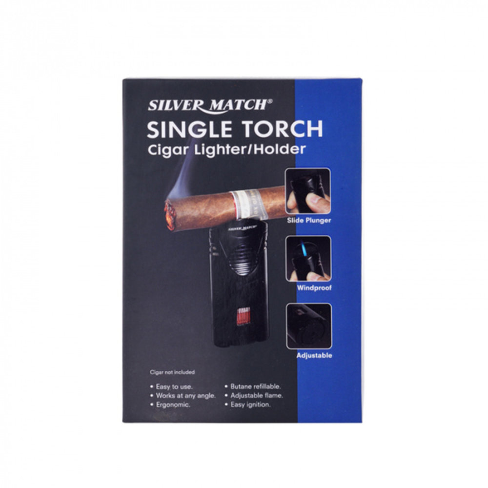 Silver match Briquet cigare simple blueflame Silver match Briquet cigare simple blueflame