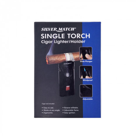 Silver match Single blueflame cigar lighter Silver match Single blueflame cigar lighter