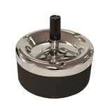 Bookwill Cendrier rotatif - 110mm - Noir/Chrome Bookwill Cendrier rotatif - 110mm - Noir/Chrome