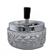 Bookwill Draai-asbak - 120mm - Rond - Glas - Chrome/Zwart Bookwill Draai-asbak - 120mm - Rond - Glas - Chrome/Zwart