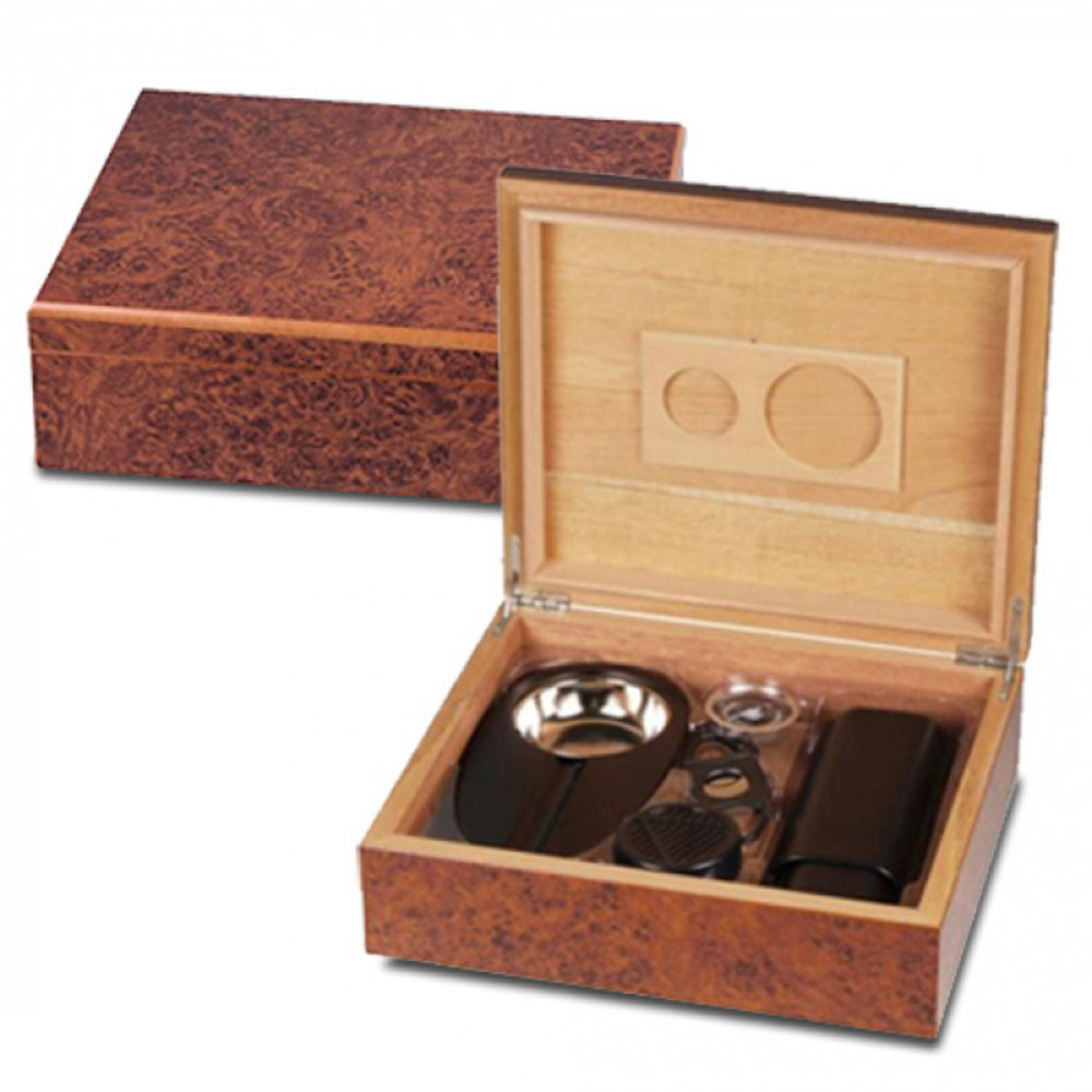 Bookwill Humidor Giftset - Burley 260x225x085mm Bookwill Humidor Giftset - Burley 260x225x085mm