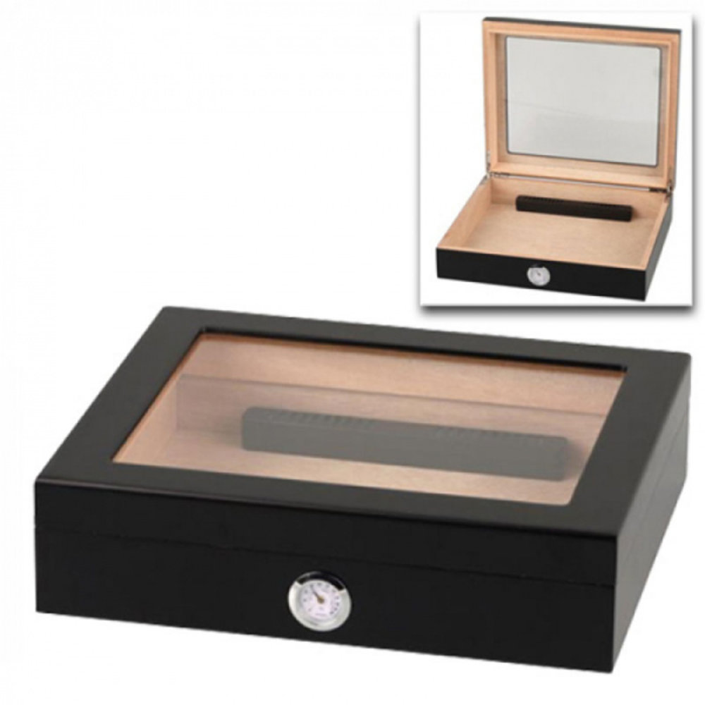 Bookwill Humidor Horeca Zwart / glas / 260x220x67mm Bookwill Humidor Horeca Zwart / glas / 260x220x67mm