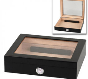 Bookwill Humidor Horeca Zwart / glas / 260x220x67mm Bookwill Humidor Horeca Zwart / glas / 260x220x67mm