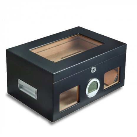 Bookwill Humidor - Zwart - dig.meter- 370x245x178mm Bookwill Humidor - Zwart - dig.meter- 370x245x178mm