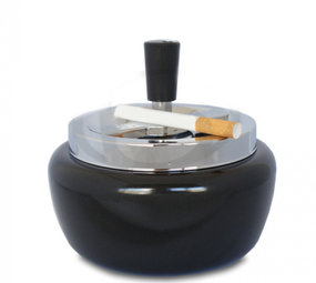 Bookwill Draai-asbak - Metallic zwart Bookwill Draai-asbak - Metallic zwart