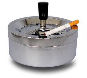 Bookwill Aschenbecher zum Drehen - Chrom Politur Bookwill Aschenbecher zum Drehen - Chrom Politur