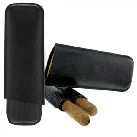 Bookwill Cigar case - inside 195x19mm - 2x churchill - leather
