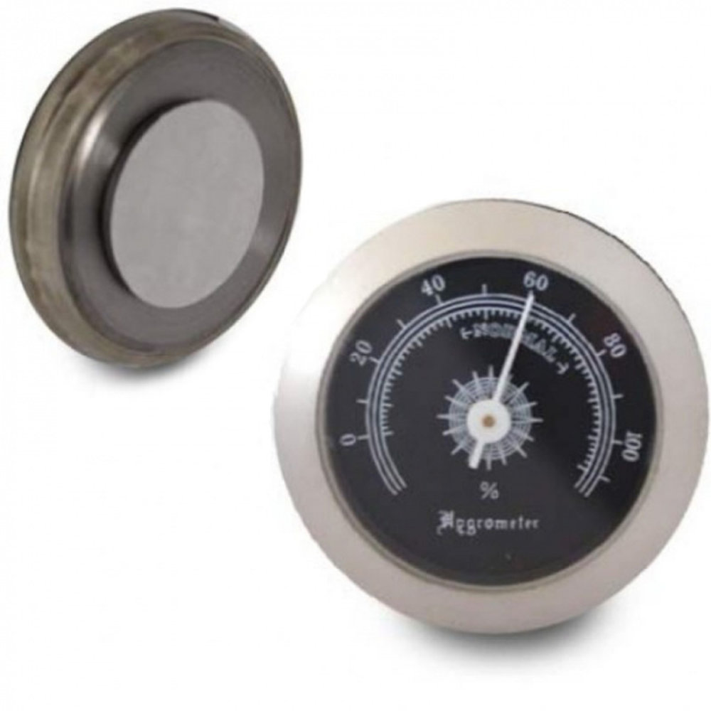 Bookwill Hygrometer 50mm/45mm matt chrome/black Bookwill Hygrometer 50mm/45mm matt chrome/black