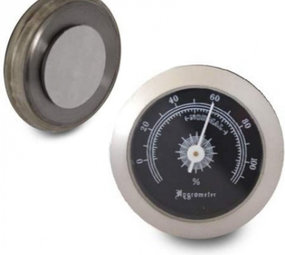 Bookwill Hygrometer 50mm/45mm mat chroom/zwart Bookwill Hygrometer 50mm/45mm mat chroom/zwart