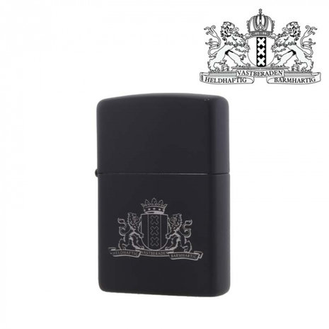 Zippo Black Matte (218C) - Amsterdam Zippo Black Matte (218C) - Amsterdam