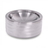 Bookwill Aschenbecher mit Klappe - 110mm - Gerippt - Chrom Bookwill Aschenbecher mit Klappe - 110mm - Gerippt - Chrom