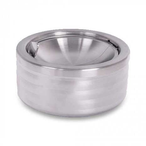 Bookwill Klep asbak - 110mm - Ribbel - Chrome Bookwill Klep asbak - 110mm - Ribbel - Chrome