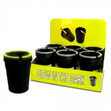 Bookwill Auto-asbak/peuken-beker - glow in the dark - display (12-stuks) Bookwill Auto-asbak/peuken-beker - glow in the dark - display (12-stuks)