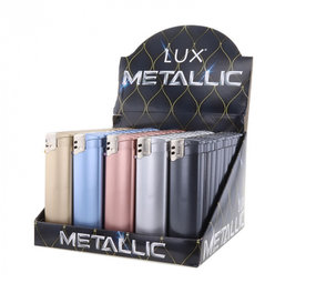 Lux Wegwerp piezo - metallic - display (50-stuks) Lux Wegwerp piezo - metallic - display (50-stuks)