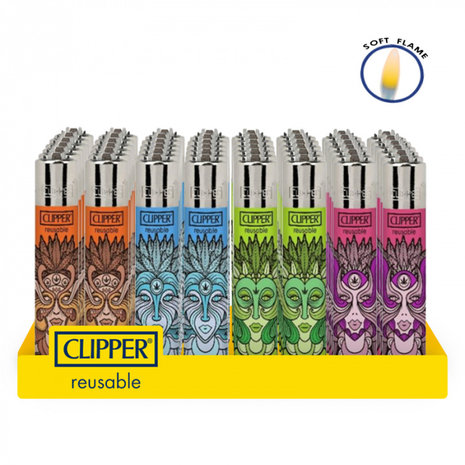Clipper Vuursteen aansteker - Leaves world 1 - Display (48-stuks) Clipper Vuursteen aansteker - Leaves world 1 - Display (48-stuks)