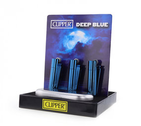 Clipper Metal Vuursteen aansteker - Deep Blue - Display + Giftbox (12-stuks) Clipper Metal Vuursteen aansteker - Deep Blue - Display + Giftbox (12-stuks)