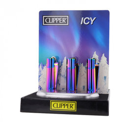 Clipper Metal Flint Lighter - Icy Colors 2 - Display + Giftbox (12-pieces) Clipper Metal Flint Lighter - Icy Colors 2 - Display + Giftbox (12-pieces)