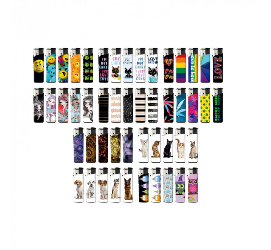 Wegwerp Piezo - Labels Assortiment - 10 Display (50-stuks) - Totaal 500 stuks