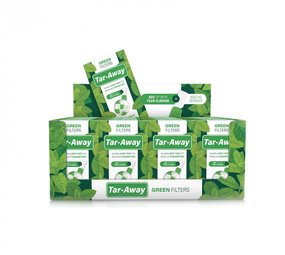 Tar-Away Green filters 20 pieces - Display (20-pieces) Tar-Away Green filters 20 pieces - Display (20-pieces)