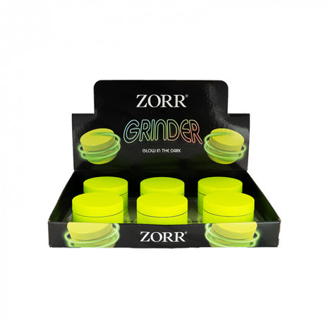 Zorr Grinder - Glow in the dark - 52 mm 4 parts - Display (6-pieces) Zorr Grinder - Glow in the dark - 52 mm 4 parts - Display (6-pieces)