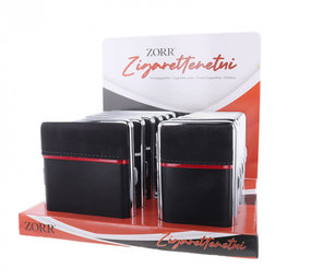 Zorr Étui à cigarettes - Cuir PU noir - Large et étroit - Présentoir (12 pièces) Zorr Étui à cigarettes - Cuir PU noir - Large et étroit - Présentoir (12 pièces)