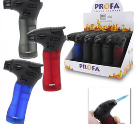 Profa Torch/Jet aansteker - Dark Frost - Display (10-stuks) Profa Torch/Jet aansteker - Dark Frost - Display (10-stuks)