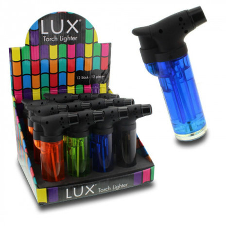 Lux Torch/JetFlame lighter - Transparent - Display (12-pack)
