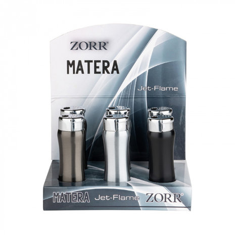 Zorr Briquet en métal JetFlame - Matera - Présentoir (6 pièces) Zorr Briquet en métal JetFlame - Matera - Présentoir (6 pièces)