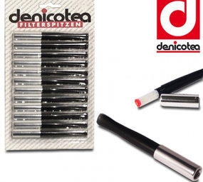 Denicotea Cigarette Pipe - Ejector - Chrome - Display (12-Pack)
