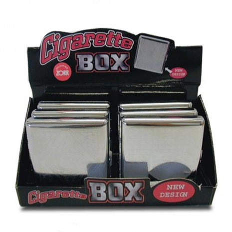 Zorr Étui à cigarettes - Chrome - présentoir (6 pièces)
