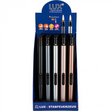 Lux Barbecue mince de style long - Briquet MPL - Couleurs métalliques - Présentoir (25 pièces) Lux Barbecue mince de style long - Briquet MPL - Couleurs métalliques - Présentoir (25 pièces)