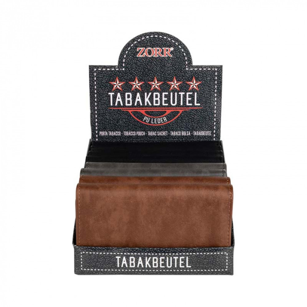 Zorr Sac à poils longs en cuir PU marron - Présentoir (lot de 8)