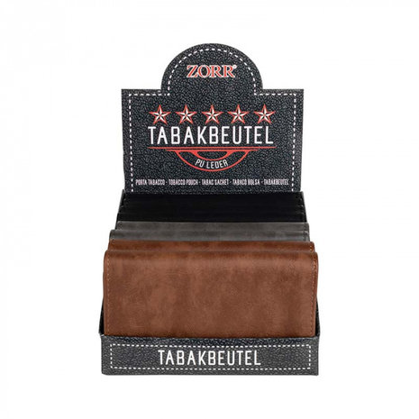 Zorr Sac à poils longs en cuir PU marron - Présentoir (lot de 8)