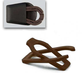 Bookwill Pipe holder/stand - Plastic - In Case - Pipe Chair - Brown - Display (24-pieces)