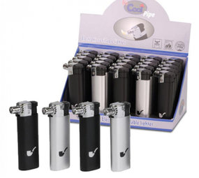 Cool Wegwerp Piezo Pijp - Zwart&Chroom - PIJP - Display (25-stuks) Cool Wegwerp Piezo Pijp - Zwart&Chroom - PIJP - Display (25-stuks)