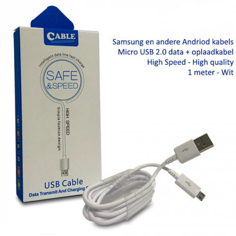 Bookwill Micro USB kabel - Android/Samsung Bookwill Micro USB kabel - Android/Samsung