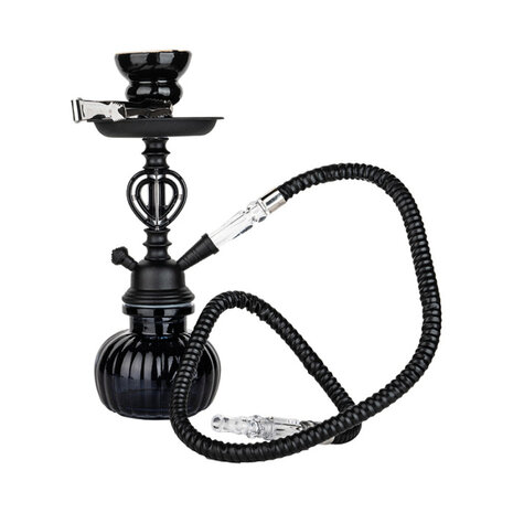Hookah Shisha Set (1-Schlauch) schwarz 25CM